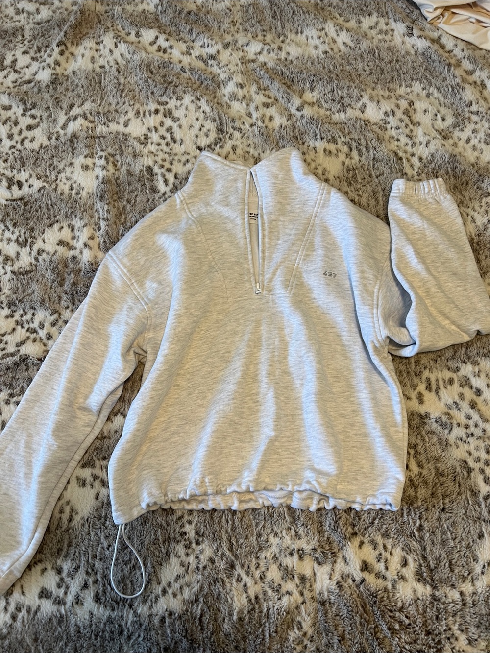 437 Half-Zip Women's Sweater - Light Gray